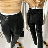 80s 90s Vintage Motorcycle Style Leather Pants