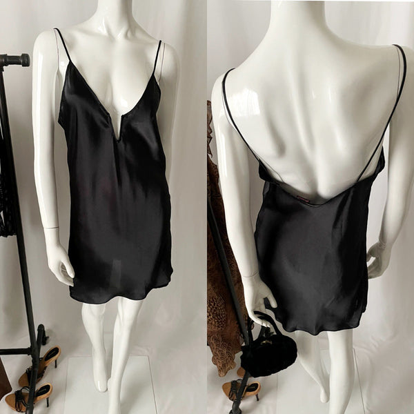 90s Frederick's of Hollywood Bias Mini Slip Dress