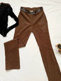 Y2K Vintage Maje Paris "Croco" Faux Leather Mid Waist Pants