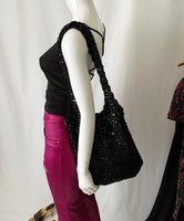 Vintage Sequin Slouchy Hobo Knit Shoulder Bag