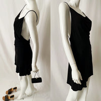 Y2K Vintage Draped Slinky Backless Mini Dress