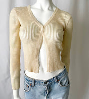 Vintage Open Front Long Sleeve Knit Top