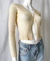 Vintage Open Front Long Sleeve Knit Top