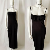 Vintage 90s Y2K Ruched Studded Slip Dress by Rampage, Size Small