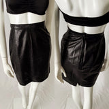 Vintage 90s Leather Pencil Skirt