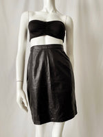 Vintage 90s Leather Pencil Skirt