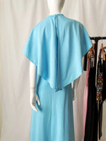 Vintage 70s Maxi Cape Dress