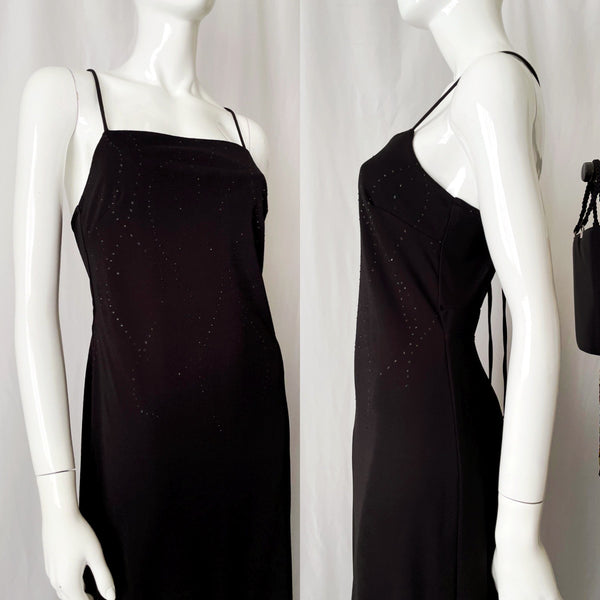 Vintage Y2K Strappy Low Open Back Slip Dress