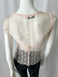 Vintage Y2K Fluttery Sleeve Sheer Top