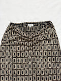 Vintage Y2K Geo Print Midi Skirt