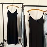 Vintage 90s GAP Black Slip Maxi Dress