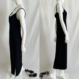 Vintage 90s GAP Black Slip Maxi Dress