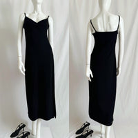 Vintage 90s GAP Black Slip Maxi Dress