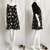 Vintage 90s Floral Mini Babydoll Dress w/pockets