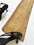 Vintage Y2K Suede Crochet Flared Split Leg Pants