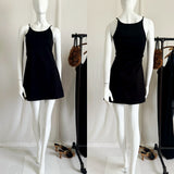 Vintage 90s Black Mod Mini Dress