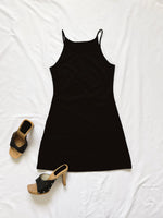 Vintage 90s Black Mod Mini Dress