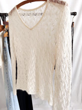 Load image into Gallery viewer, Vintage Sheer Sequined Fuzzy Long sleeve-
