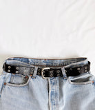 Vintage Studded Grommet Leather Belt
