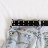 Vintage Studded Grommet Leather Belt