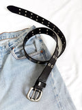 Vintage Studded Grommet Leather Belt