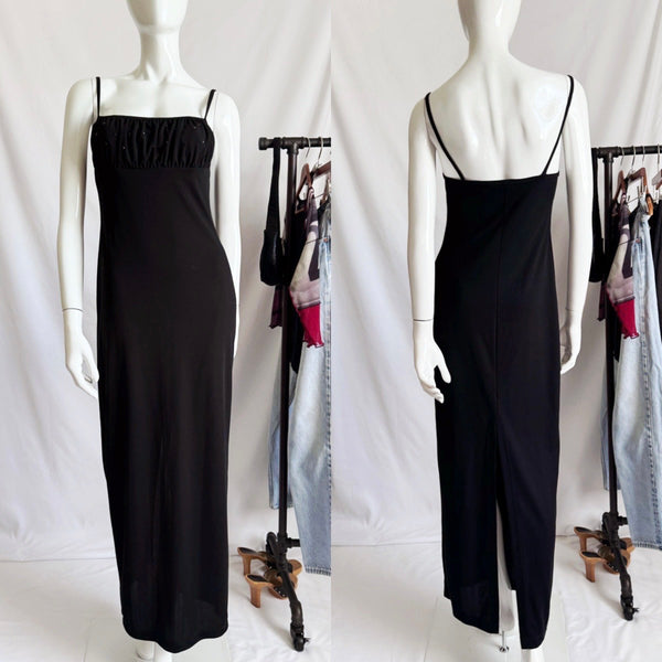 Vintage 90s RAMPAGE Rhinestone Studded Maxi Slip Dress- – CGV SHOP