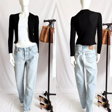 Load image into Gallery viewer, Vintage 70s open front Structured Cardigan -
