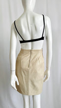 Load image into Gallery viewer, Vintage 90s Cream High waisted Leather Skirt
