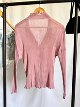 Load image into Gallery viewer, Vintage Y2K Pleated Pink Long-sleeve Top
