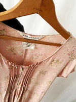 Vintage 90s Pink Pastel Floral Babydoll Maxi Dress