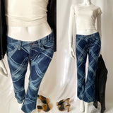 Y2K Vintage Bleached Brushstrokes Jeans