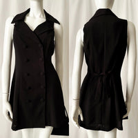 Vintage 90s Double Breasted Vest Mini Dress by Rampage