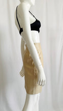 Load image into Gallery viewer, Vintage 90s Cream High waisted Leather Skirt
