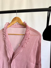 Load image into Gallery viewer, Vintage Y2K Pleated Pink Long-sleeve Top

