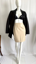 Load image into Gallery viewer, Vintage 90s Cream High waisted Leather Skirt
