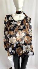 Load image into Gallery viewer, Vintage 70s Sheer Floral Babydoll Top
