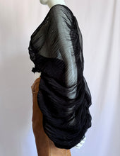 Load image into Gallery viewer, Y2K Ruched Draped Sheer Top
