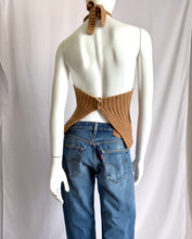 Load image into Gallery viewer, Vintage Rhinestone Studded Knit Halter Top
