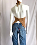 Vintage Rhinestone Studded Knit Halter Top