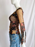 Vintage Y2K Boho Flared Sleeves Top