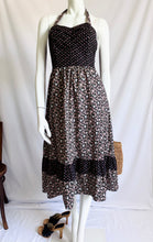 Load image into Gallery viewer, Vintage 70s Prairie Floral Halter Dress
