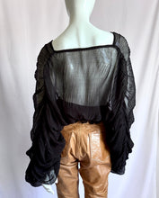 Load image into Gallery viewer, Y2K Ruched Draped Sheer Top
