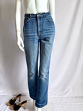 Vintage High-Waisted Distressed Denim Jeans