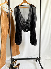 Load image into Gallery viewer, Y2K Ruched Draped Sheer Top
