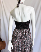 Load image into Gallery viewer, Vintage 70s Prairie Floral Halter Dress
