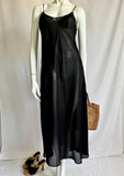 Vintage 70s Farr West Sheer Black Slip dress