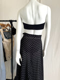 Vintage Polka Dot Maxi Wrap Skirt