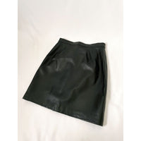Vintage 90s Saks Fifth Ave Mini Leather Skirt- Made in Italy