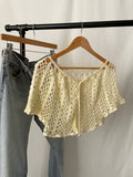 Vintage Babydoll Crochet Crop Top