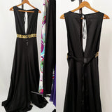 Vintage 70s Plunging Neckline Wide Leg Jumpsuit